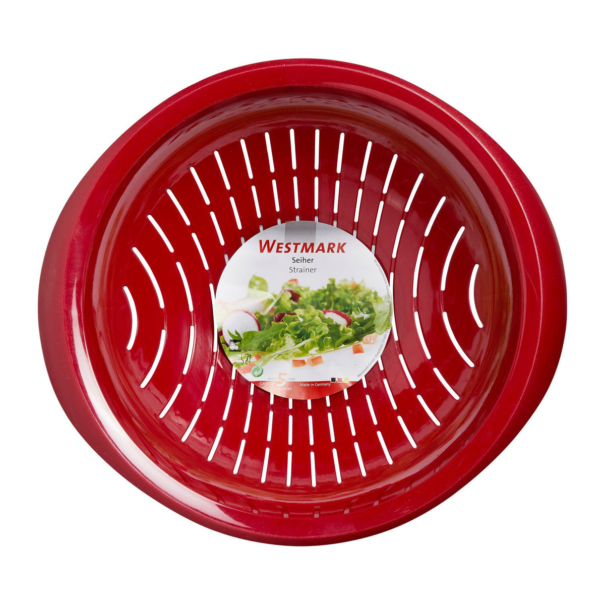 Germany Colander and Strainer with Wide Rim (Red) by Westmark – One Size, Plastic, Red, Model 2424227R