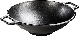 Lodge BOLD Pre-Seasoned Cast Iron Wok, Design-Forward, 14 Inches