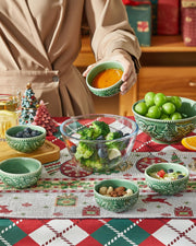 Metahom Christmas Dipping Bowls, Ceramic Set of 6, 3.5 Inch Green
