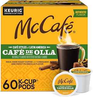McCafe Cafe Styles of Latin America Cafe de Olla, Keurig Single Serve K-Cup Coffee Pods, 60 Count (6 Packs of 10)