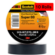 3M 3/4 in x 66 ft / 10 / Black Electrical Tape