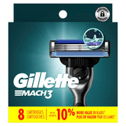 Mach3 Razor Refills for Men by Gillette – 8 Count (Pack of 1), BLUE, Model 47400379756