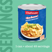 Que Bueno Jalapeno Cheese Sauce by Chef-mate – 6lb 10 oz Can (Pack of 1), Model 00050000157600