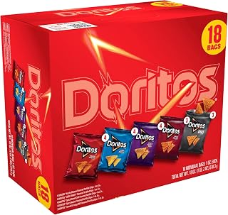 Frito Lay Doritos Tortilla Chips Variety Pack, Pack of 18