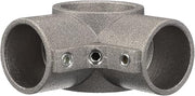 Component Hardware Brushed Aluminum Corner Cross Brace Fitting - 1-1/2" OD Legs