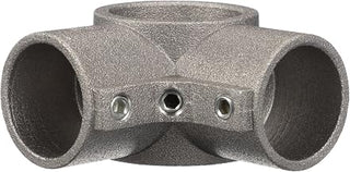 Component Hardware Brushed Aluminum Corner Cross Brace Fitting - 1-1/2" OD Legs
