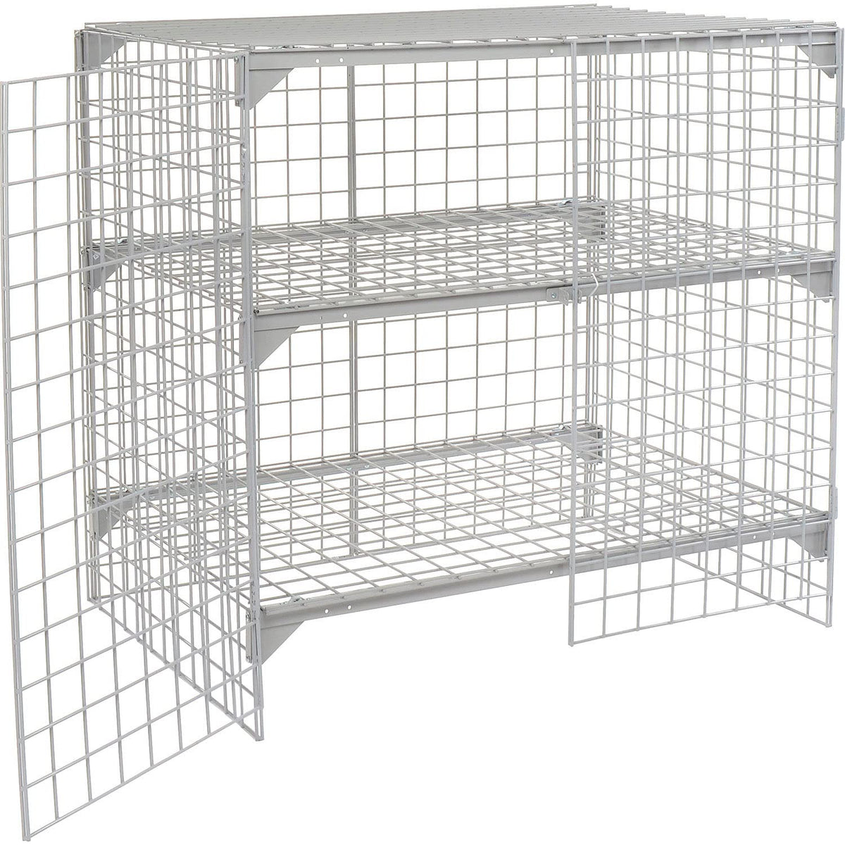 Global Industrial 4' x 2' x 4' / Grey / Industrial Storage Lockers
