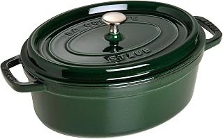 STAUB La Cocotte Oval 40509-363 Pico Cocotte Oval Basil Green, 11.4 inches (29 cm), Large, Both Handed Castings, Enameled Pot, Induction Compatible, Japanese Authentic Product