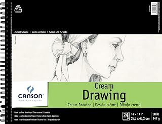 Canson Artist Series Cream Drawing Pad 14" x 17", Top Wire Bound, 24 Sheets (100510975), Count