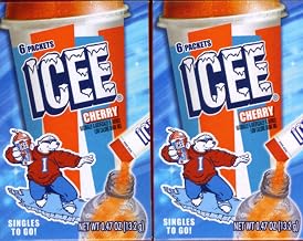 Icee CHERRY Singles to Go (2 Boxes) 6 Packets Each