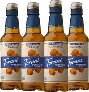 Torani Puremade Zero Sugar Caramel Flavored Drink Syrup, 12.7 fl oz, 4 Pack