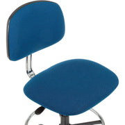 ESD Stool - Fabric by Global Industrial – 16"W x 18"D x 13-1/2"H, Textile, Blue, Model ESD-FMBCH-RG-CF-HC-ESDBLU