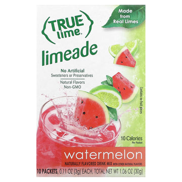 Lime Watermelon Aqua Fresca Sticks 10 Count, 1.06 Ounce by True Citrus – 1.06 Ounce (Pack of 1), Model TRUE-FBA-6586
