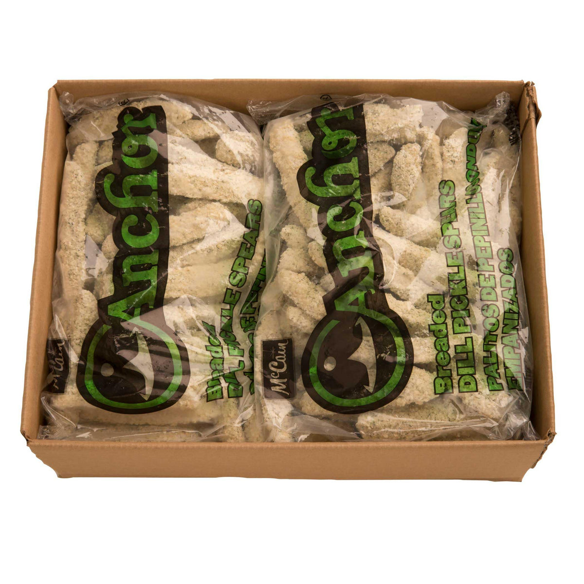 Anchor Breaded Dill Pickle Spear - Appetizer by McCain – 4 pound, Pack of 4