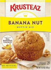 Krusteaz Banana Nut Supreme Muffin Mix, 17.1-Ounce Boxes (Pack of 12)