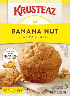 Krusteaz Banana Nut Supreme Muffin Mix, 17.1-Ounce Boxes (Pack of 12)