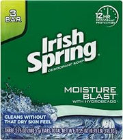 Colgate Palmolive Irish Spring Moisture Blast Deodorant Bar Soap, 11.25 Ounce - 3 per Pack - 18 Packs per case.