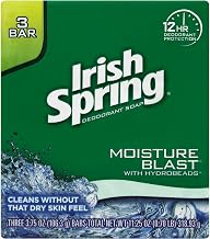 Colgate Palmolive Irish Spring Moisture Blast Deodorant Bar Soap, 11.25 Ounce - 3 per Pack - 18 Packs per case.