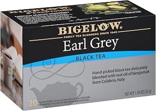 Bigelow Tea Earl Grey Black Tea, Caffeinated Tea, 20 Total Tea Bags (Pack of 1)