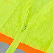 Class 2 Hi-Vis Safety Vest by Global Industrial – 4X-Large-5X-Large, Polyester, Lime Green, Model 641641LXXXXL