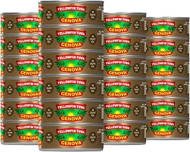 Genova Premium Yellowfin Tuna in Olive Oil, 5 Ounce Cans, 24-Pack – Nutrient Rich, High Protein Canned Tuna Fish - Delicious, Easy, Nutritious Ready to Eat Meals