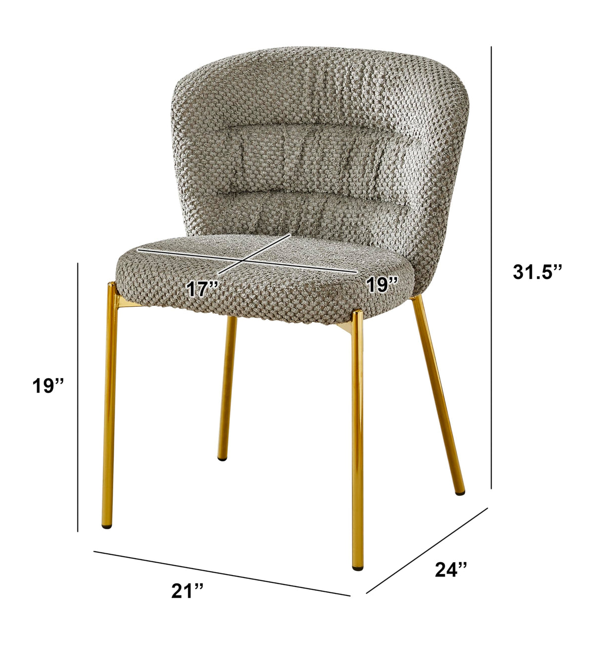 Best Quality Furniture Gray / Gold / Contemporary / 1 Chairs
