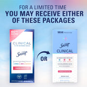 Clinical Strength 100HR Sweat & Odor by Secret – 2.6 Ounce (Pack of 12), Powder Protection Invisible Solid, Pack of 12, Model PG-6819
