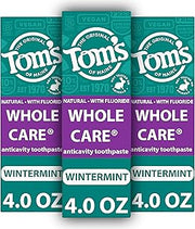 Tom's of Maine Whole Care Natural Fluoride Toothpaste 3 Pack, 4 oz