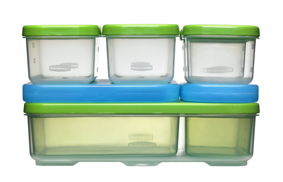 LunchBlox Entrée Kit by Rubbermaid – Kit, 4.1 cups, Plastic, Green, Pack of 12