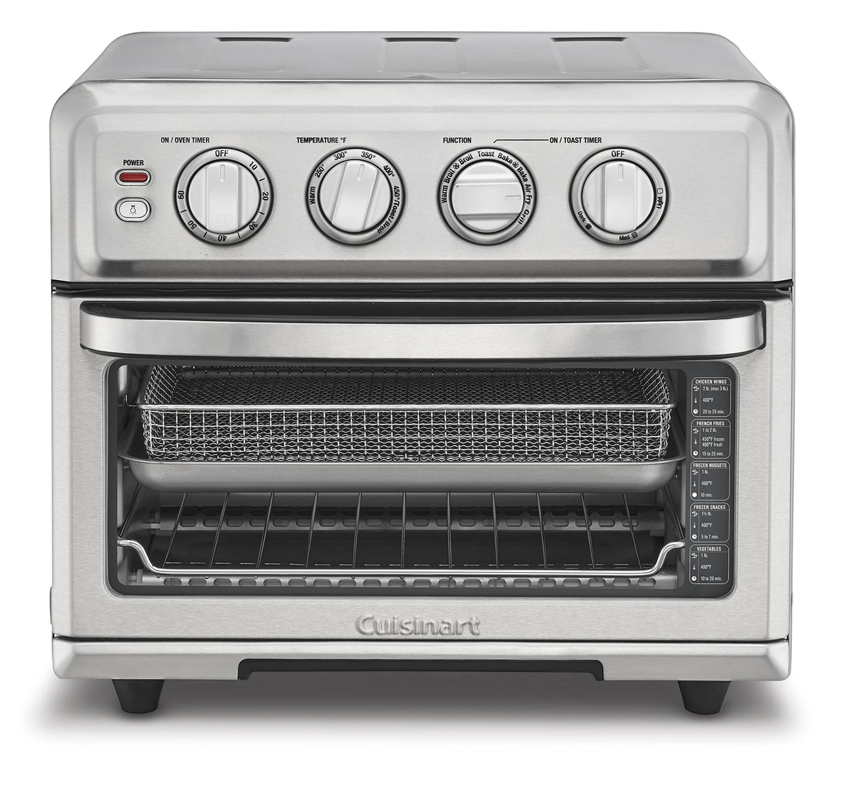 Air Fryer + Convection Toaster Oven by Cuisinart – Model Cuisinart Air Fryer + Convection Toaster Oven, 8-1 Oven with Bake, Grill, Broil & Warm Options, Stainless Steel, TOA-70