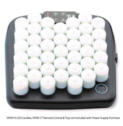 Nexis Flameless Rechargeable Set: (40) Candlelight LED Candles by Hollowick – 10 inches (L) x 8 inches (W) x 3 inches (H), Metal, Complete Set, Pack of 40, Model HFRX40