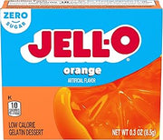 Jell-O Zero Sugar Gelatin Dessert Mix, Orange Flavored, Classic Fruit Gelatin for Easy Desserts & Recipes, 0.30 oz (Pack of 6)