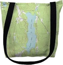 Betsy Drake TY1096M 16 x 16 in. Friends Lake Adirondacks New York Nautical Map Tote Bag - Medium