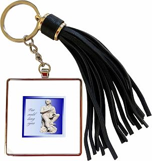3dRose For Auld Lang Syne Quote Tassel Key Chain