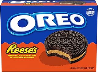 Oreo REESE'S Peanut Buttery Creme Chocolate Sandwich Cookies, Limited Edition, 10.81 oz