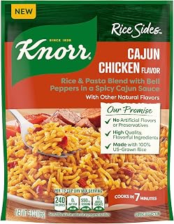 Knorr Rice Sides Cajun Chicken Flavor Rice for a Delicious + Quick Side Dish, with 100% U.S. Grown-Rice 5.8 oz (Pack of 5)