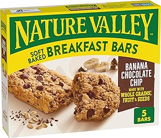Nature Valley Banana Chocolate Chip Soft Baked Breakfast Bars, 5 ct