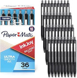 Paper Mate InkJoy 300RT Retractable Ballpoint Pens, Medium Point (1.0mm), Black, Pack of 216, Ideal for Office Supplies, Journaling, and Writing Accessories