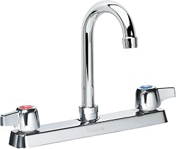 Krowne 13-801L Krowne Silver Series Faucet, Deck Mount, 8" Centers, 6" gooseneck spout, Quarter-Turn Ceramic Cartridge Valve, Low Lead Compliant‌‌‌‍‌‌‌‍‌‌‍‌‌‌‌‍‌‌‌‍‌‌‍‌‌‌‌‍