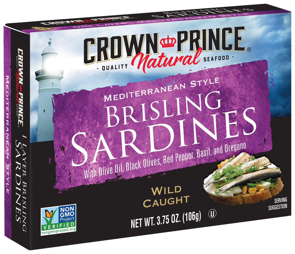 Crown Prince Mediterranean Style / 3.75 Ounce (Pack of 12) / 12 Sardines