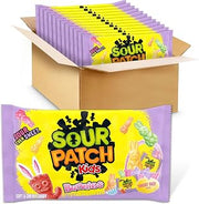 Sour Patch Kids Bunnies Soft & Chewy Easter Candy, Bulk Candy, 12 Bags (216 Total Snack Packs)