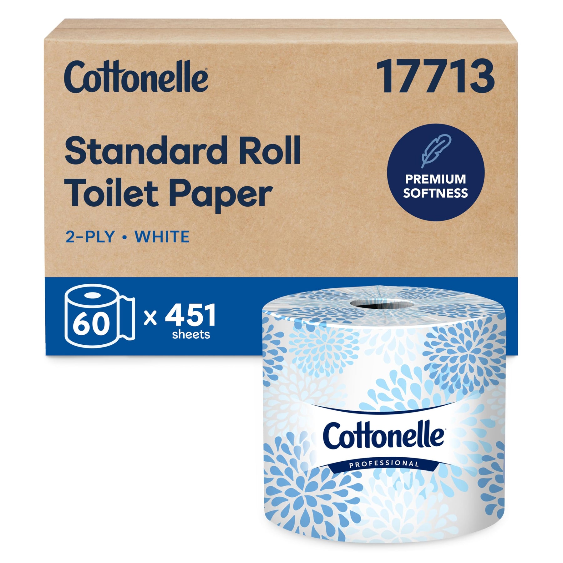 Cottonelle Professional Standard Roll Toilet Paper, Bulk, 60 Rolls (17713)