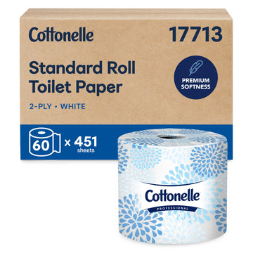 Cottonelle Professional Standard Roll Toilet Paper, Bulk, 60 Rolls (17713)