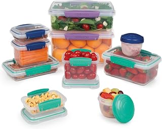 Sistema Food Storage Containers | Meal Prep Containers with Lids Lunch Boxes Snack Containers & More | Stackable & Airtight | BPA Free | Pack of 20