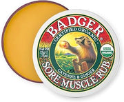 Badger Organic Sore Muscle Rub, Warming Cayenne & Ginger, 0.75 oz | Warming Balm, Muscle Relief, Recovery & Relaxation, Long Lasting, Warming muscle rub, Sore muscle balm, Deep tissue relief