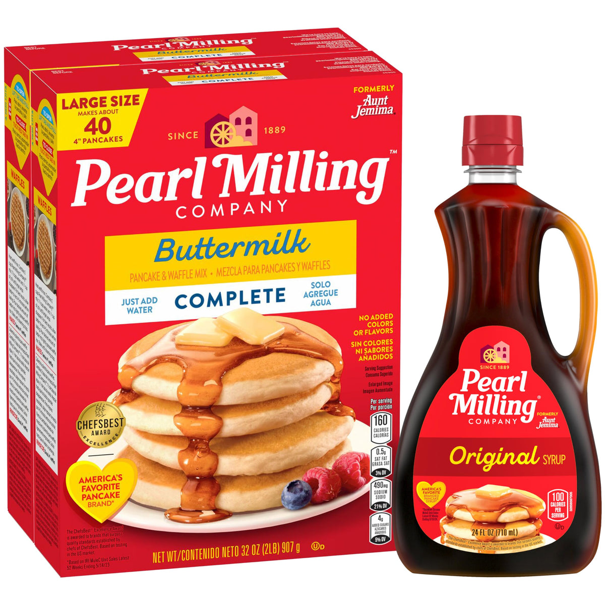 Pearl Milling Company Syrup & Mix Combo / 64 Ounce (Pack of 1) / 1 Pancakes & Waffles