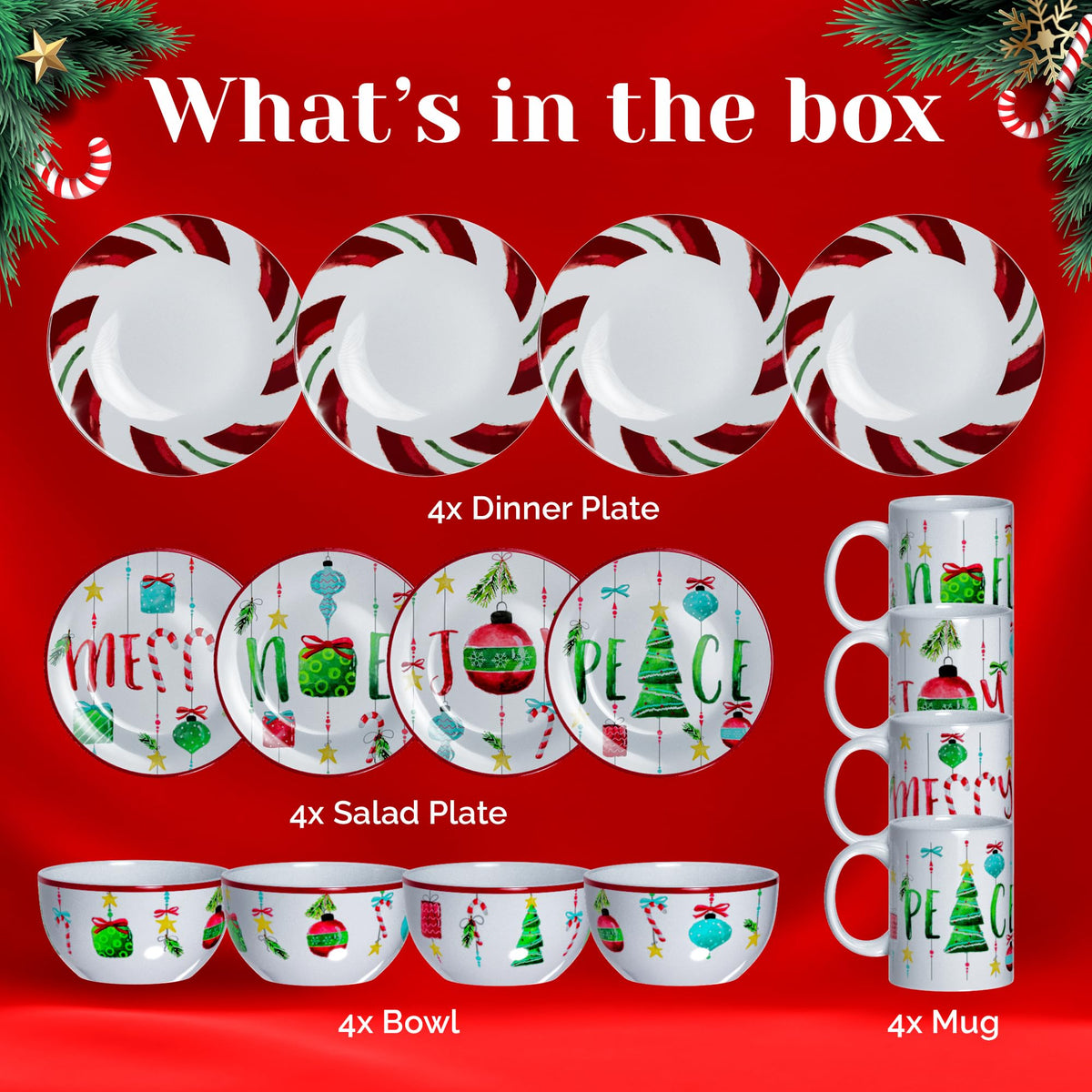 American Atelier Red / 10.25x10.25" / 1 Dinnerware Sets