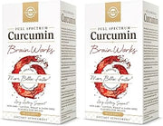Solgar Full Spectrum Curcumin Brain Works, 90 Licaps - Support Memory Recall, Focus, Cognitive Function - Antioxidant Support - Curcumin, BacoMind, Choline, Vitamin B12 - Non-GMO, Vegan - (Pack of 2)