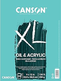 Canson XL Series Oil & Acrylic Paper Pad, 9" x 12", 24 Sheets/Pad
