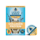 Liquid Science Pineapple Mango Collagen Protein Drink Mix Pods by Java House – 12 Count (Pack of 1), Light Blue